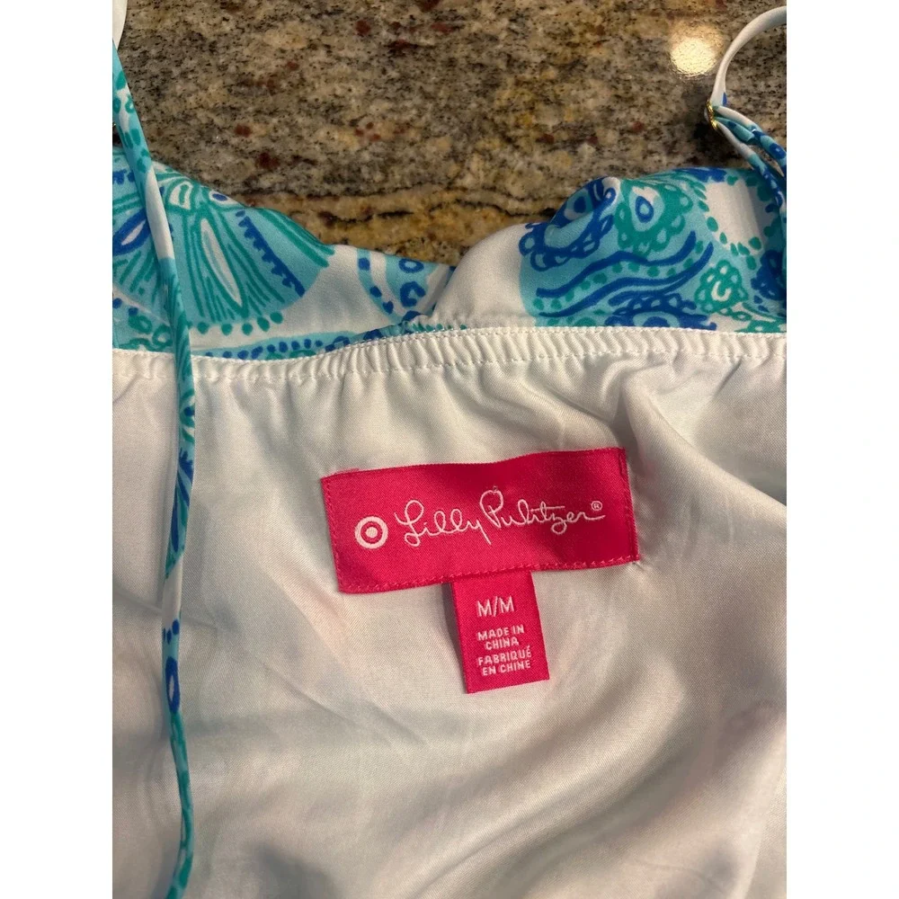 NEW Lilly Pulitzer for Target Blue White Sea Urchin Tank Top + Dress Bundle M